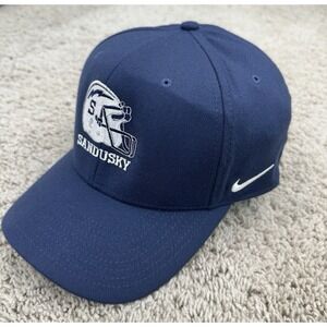 Sandusky Blue Streaks Nike Hat Football Logo M/L Blue White DriFit Swoosh Cap